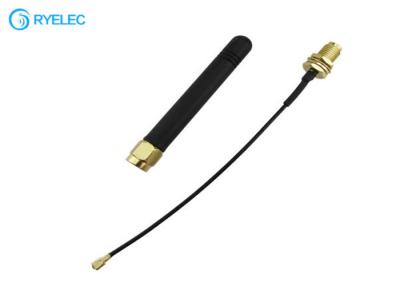 China 2dbi SMA Male Connector 2.4 Ghz Wifi Antenna With Mini PCI U.FL To SMA Female Pigtail Cable for sale