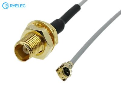 China MCX Type Female Straight To UFL IPEX Type Female  For 1.13mm Coaxial Pigtail Cable Assembly for sale