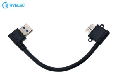 China USB 3.0 USB-A Male Left Angle To USB 3.0 Micro-B Male Right Angle Cable For HD Disk for sale