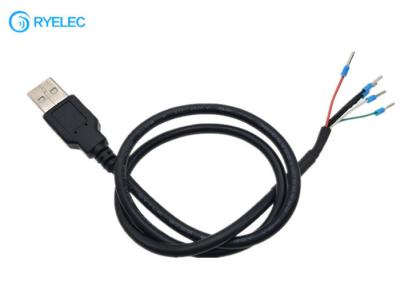 China Straight USB Cables With End Caps On The Exposed Side To 5pin Mini Crimp Terminal Connector for sale