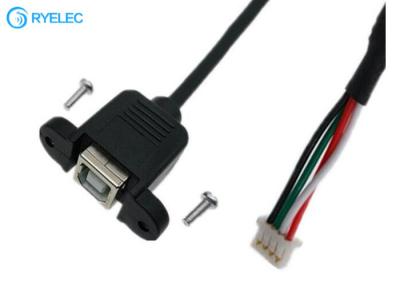 China USB TYPE B Female Panel Mount To Molex Picoblade 4pin 51021 With 100mm Date Cable for sale