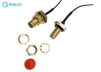 China Waterproof RP SMA Female Bulkhead Jack to U.FL IPEX Converter Cable For Bluetooth LPWAN for sale