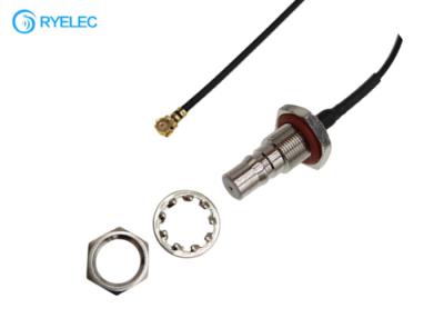 China RF Pigtail Cable QMA Jack Waterproof Female Bulkhead To U.FL IPEX For 1.13 Cable for sale