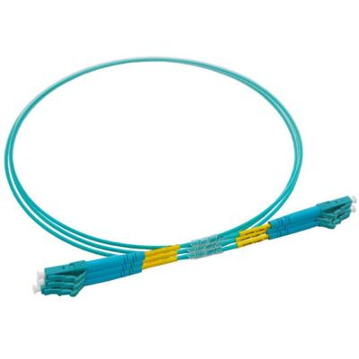 China 10M Multimode OM3 LC LC Fiber Optic Patch Cord Jumper PVC Cable for sale