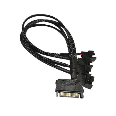 China Sata 15pin To 4pin Pwm Computer Case Fan Splitter for sale