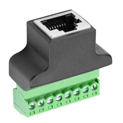 China CCTV  RJ45 Male Female To 8 Pin Block Screw Terminal Adapter for sale