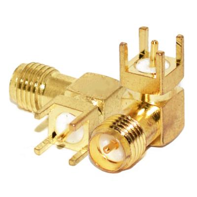 China SMA Connector RF Reverse Polarity Right Angle Female RP Adaptor for sale