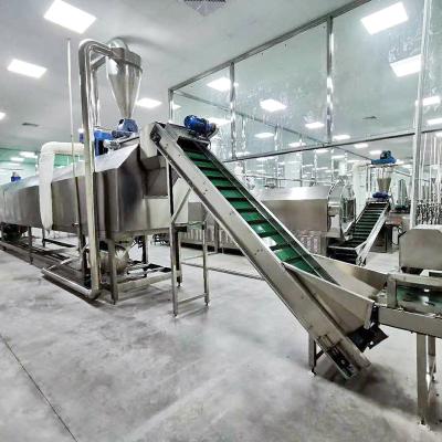 China Fully Semi Automatic Garlic Powder Fruit Vegetable Processing Line AC380V for sale
