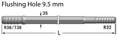 T38 Hex 32mm R32 Thread Drill Rod R38 Hex 35mm R32 Drifter Rod R32 R38 T38 Hex Rod 5