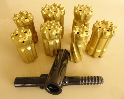 China T38 T45 T51 Tungsten Carbide Drill Bits With Spherical / Ballistic Buttons for sale