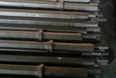 China 11 Degrees Taper Hex 22 Integral Drill Rod , Shank 22 mm x 108 mm for Mining Drilling for sale