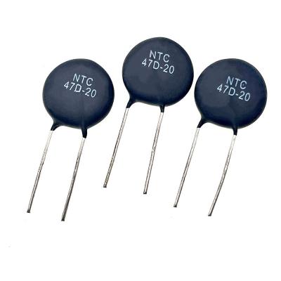 China electrónica componente durable de 47D-20 NTC, pequeño termistor negativo del coeficiente de los temporeros en venta