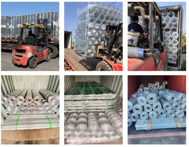Packaging options including nude packing, plastic film and wood pallet for wire mesh products