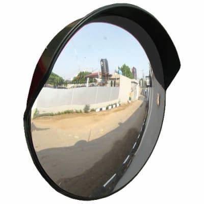 China 100cm Indoor Parking Lots Reflective Acrylic Convex Mirror Orange Safety Warning Mirror for sale
