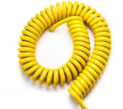 China Shielded Spiral Power Cable With Outer PUR Sheath , Coiled Electrical Cable UL for sale