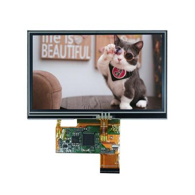 China COF Thin HMI Display Module Resistive Touch Tft 4.3 Inch Serial Port Screen 800x480 for sale