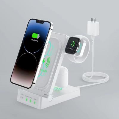 China efficient 3 In 1 Fast Wireless Charger For Phones And Bluetooth Earphones for sale