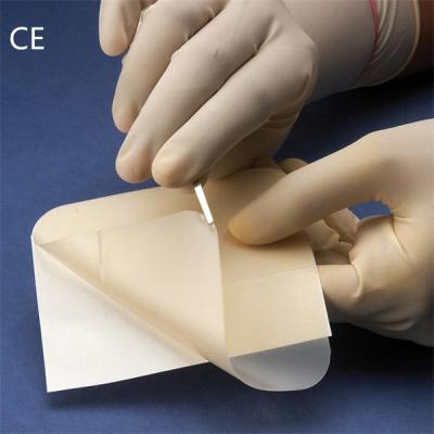China Amarillo hidrocoloideo adhesivo libre del CMC de la esterilización del vendaje para heridas del látex en venta
