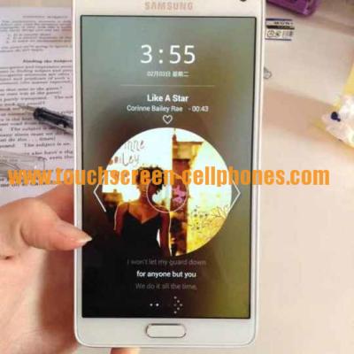 China Nota 4 de la galaxia de Samsung del teléfono celular del teléfono del Amr AAC Wifi 3G del MP3 WAV/de la huella dactilar en venta