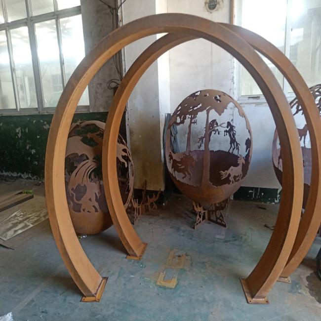 corten steel sculpture