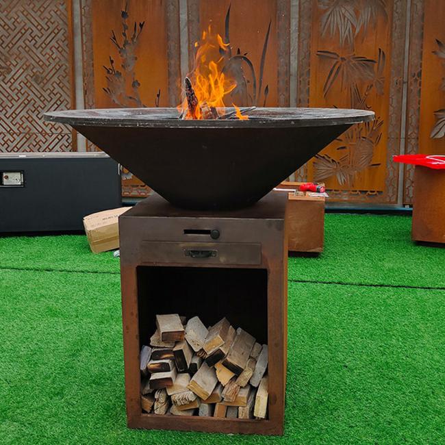corten steel bbq grill