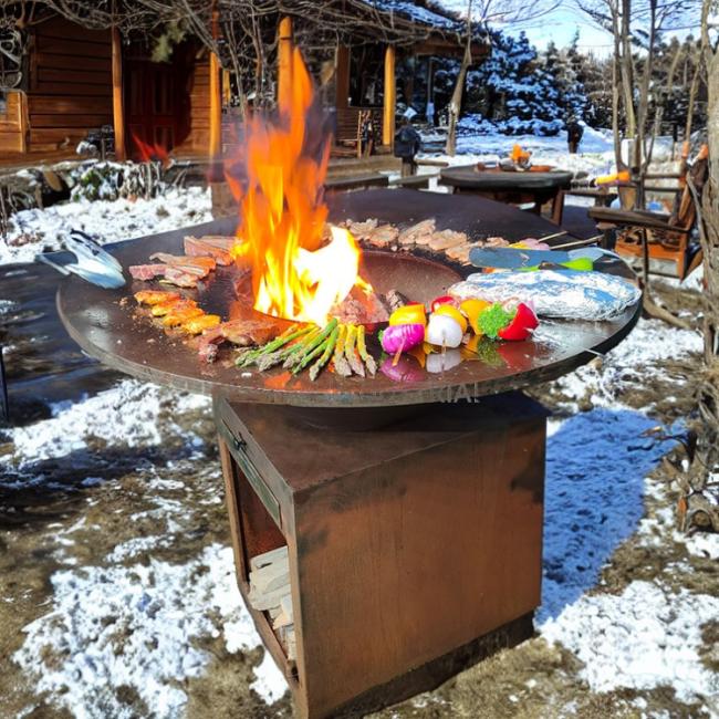 corten steel bbq grill