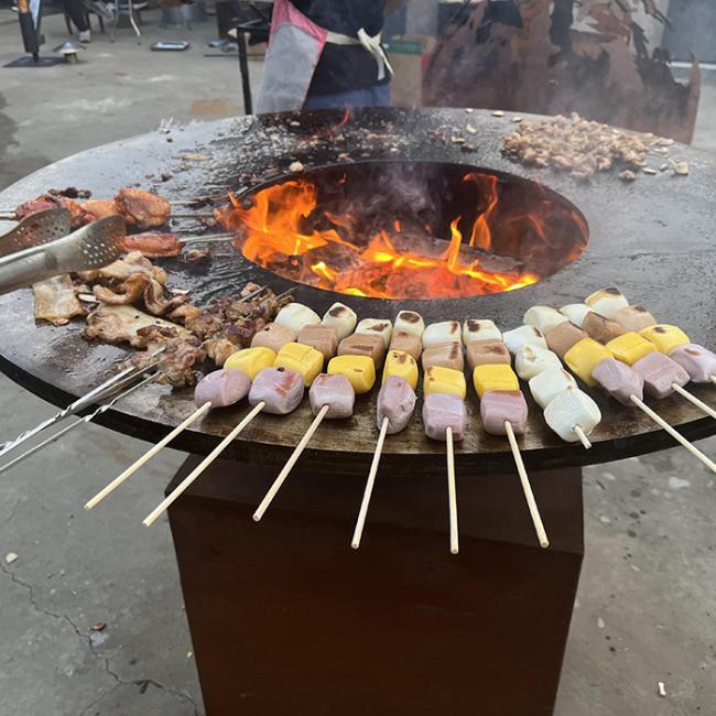 wood burning outdoor bbq grill