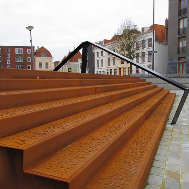 corten steel stairs