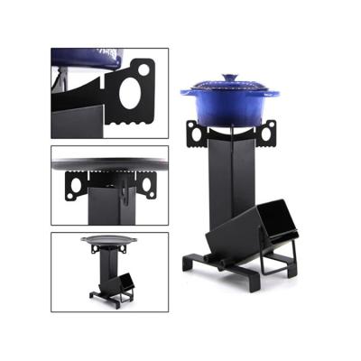 China Cook Rocket Patio Heater Wood Burning Stove Steel Fire Pits Customized for Camping for sale