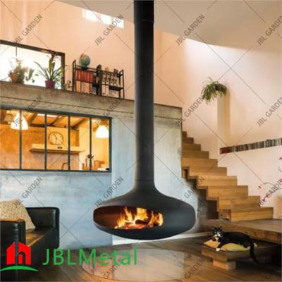 China Hanging Ceiling Suspended Fireplace Wall Mount Metal Fireplace à venda