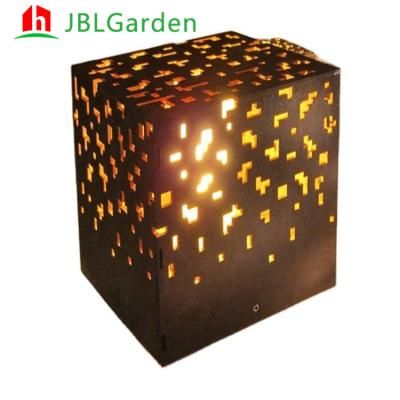 China Lâmpadas de jardim de exterior impermeabilização Corten aço luzes de exterior rústico vermelho à venda
