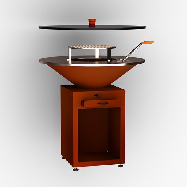 customized corten steel bbq