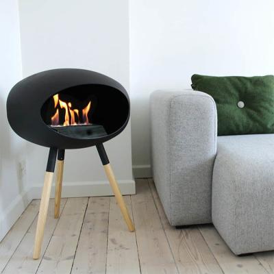 China 1.5L Free Standing Bio Ethanol Fireplace ISO9001 Cocoon Biofuel Fire for sale
