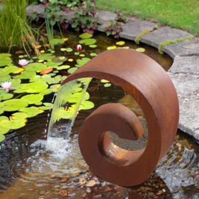 China  Decor Corten Steel Water Feature SGS Artificial Fountain For Garden for sale