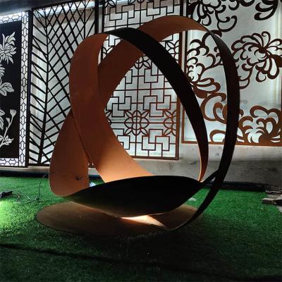China Arte rústica da jarda da escultura de Art Design Corten Metal H 1500mm à venda
