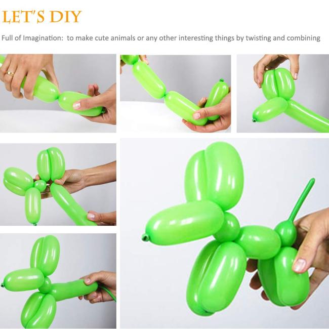 Festival Party Decorations long Shape magic sliver whistle balloon latex balloons