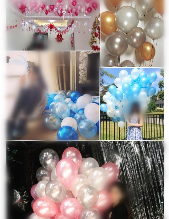 High quality EN71 standard wedding party decoration garnet red color double layer latex balloons