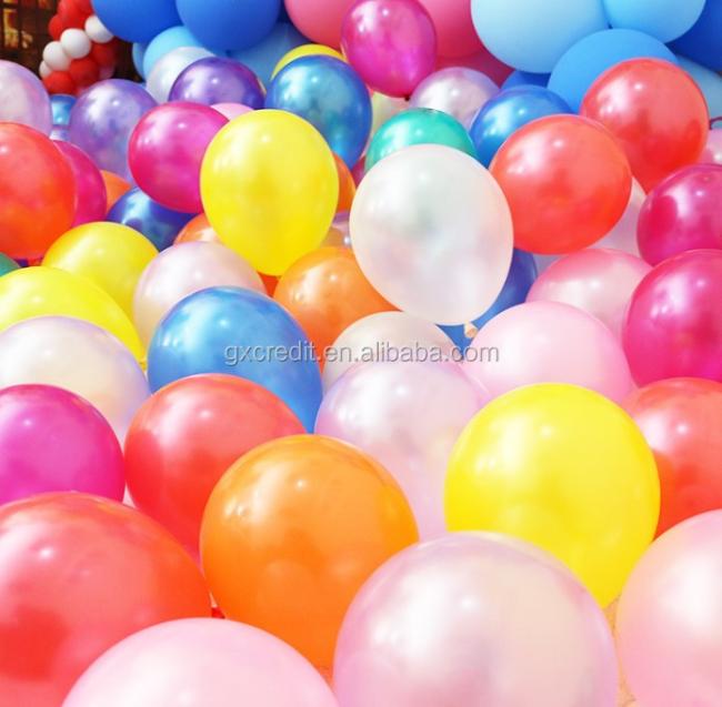 low price helium latex round balloon assorted colors for party decor.