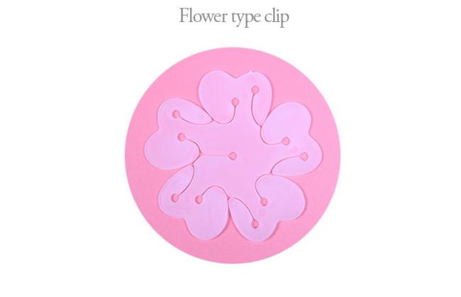hot sale clear plastic flower shape clip tie for balloon sealing