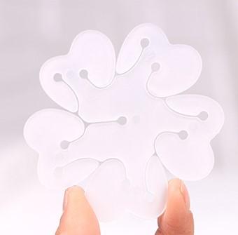 hot sale clear plastic flower shape clip tie for balloon sealing