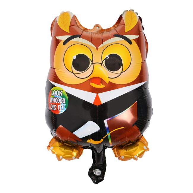 New design high quality graduation party set DR.Owl foil balloon helium