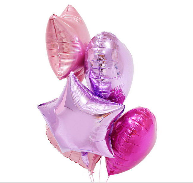 18 inch heart shape foil balloon with different color