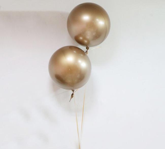 2019 new large gold metallic color 4d round balloons for party decoration