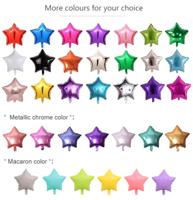Birthday wedding baby shower valentine's day party ballon decoration18 inch foil star balloons