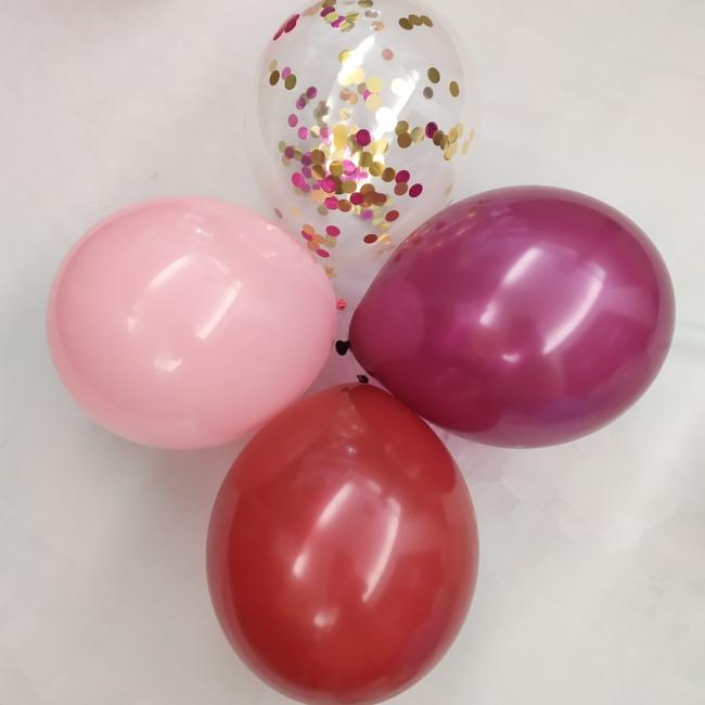 12 inch transparent latex confetti balloon for birthday party decoration