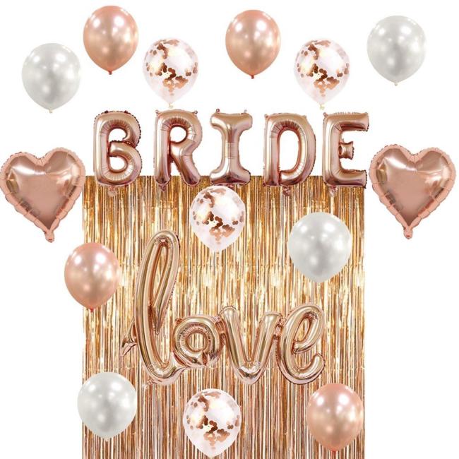 CRD premium Bridal Shower & Bachelorette Party Decorations kit Rose Gold