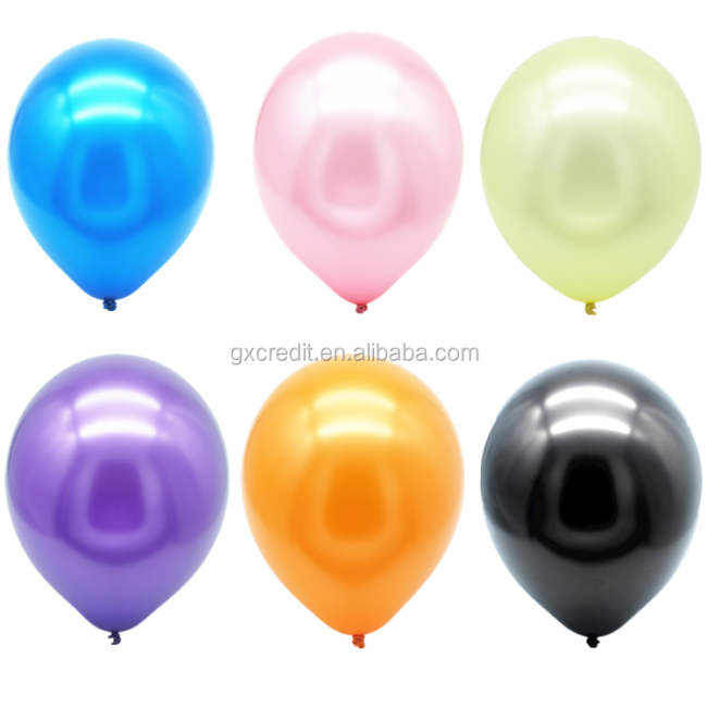 New arrival wholesale 12'' 2.8g party round latex metallic balloons
