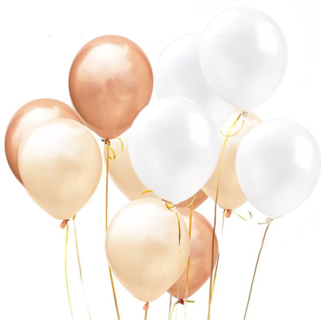 new product metallic Champagne color latex Balloon for party