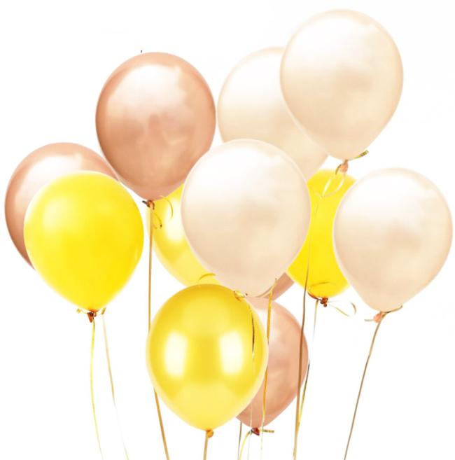 new product metallic Champagne color latex Balloon for party