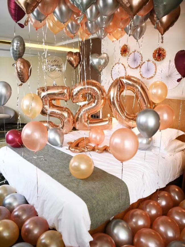 new product metallic Champagne color latex Balloon for party